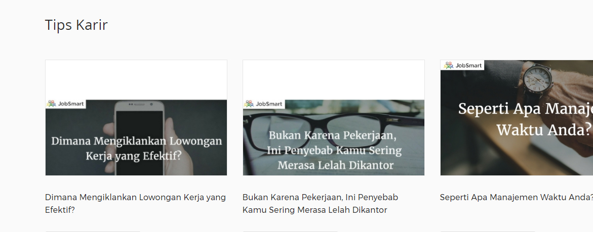 Tips karir dari Jobsmart